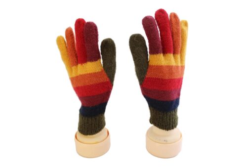 Handgemachte Finger-Handschuhe aus Alpaka, bunt