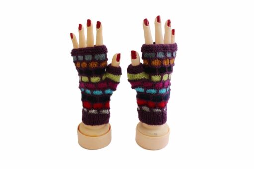 Handschuhe Alpaka, Violett