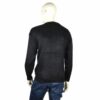 Alpaka Strick V-Ausschnitt Pullover schwarz (M-L)