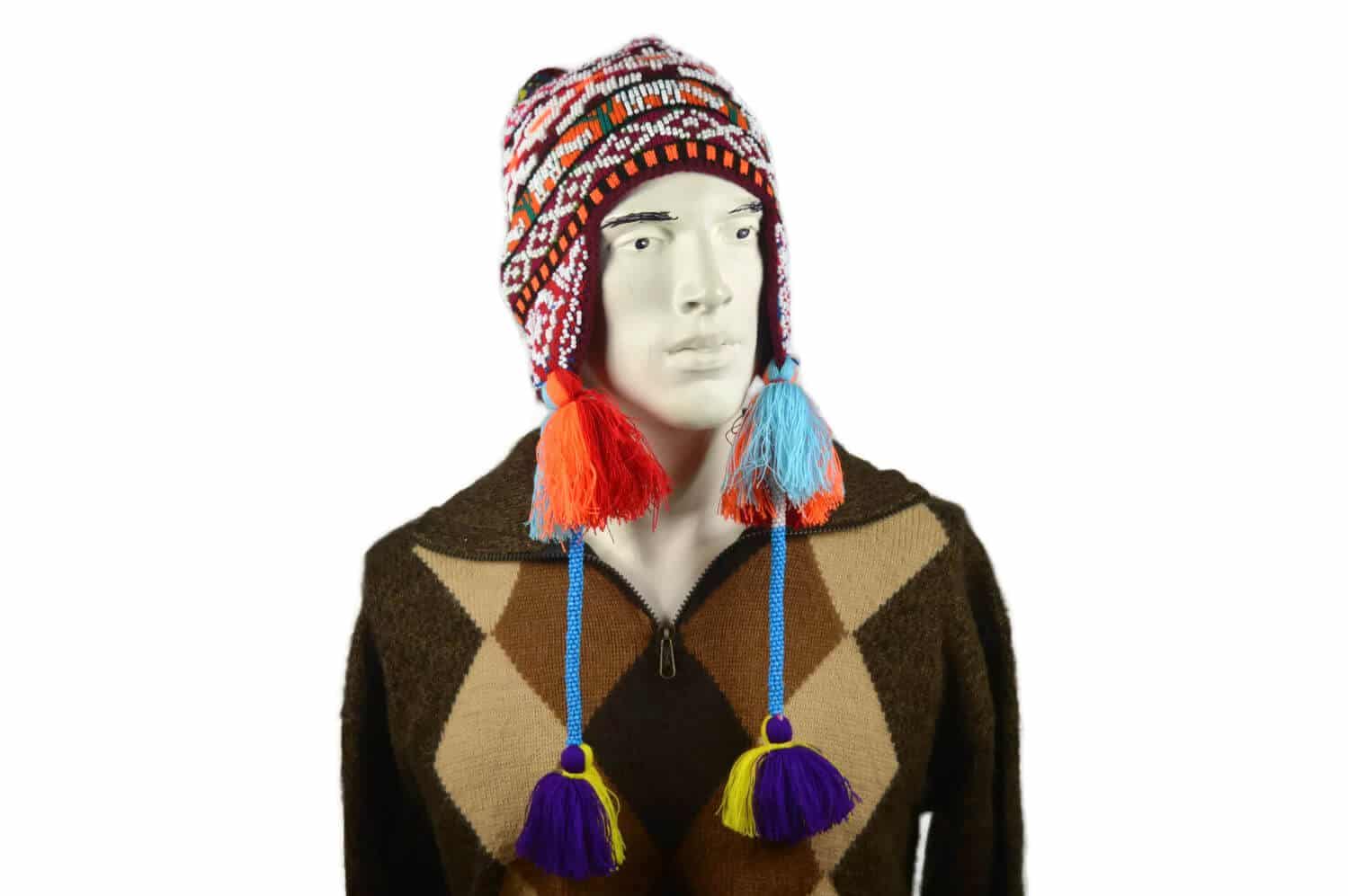 GreatRise Peruanische Mütze - Mit Ohrenklappen & Pompom