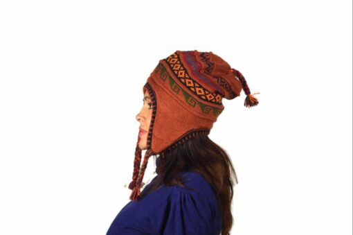 Chullo Mütze Inka orange - Variante 3