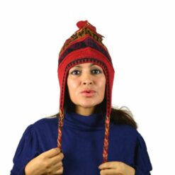 Chullo Mütze Inka rot - Variante 1