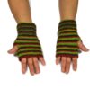 Alpaka Handschuhe Rayas Grün Modell 2