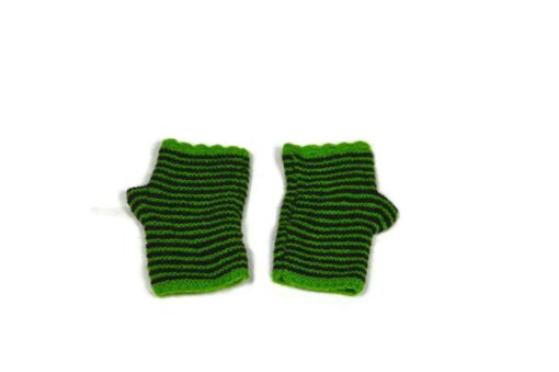 Alpaka Handschuhe Rayas Grün Modell 3
