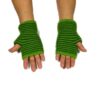 Alpaka Handschuhe Rayas Grün Modell 4
