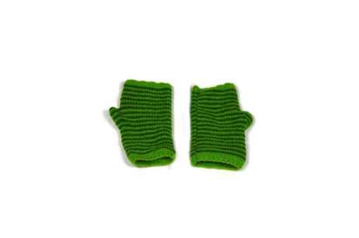 Alpaka Handschuhe Rayas Grün Modell 4