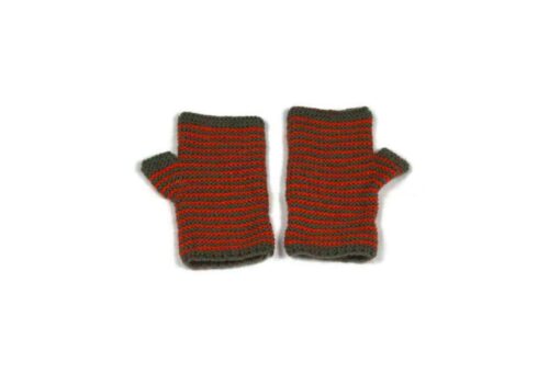 Alpaka Handschuhe Rayas Rot Modell 1