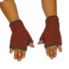 Alpaka Handschuhe Rayas Rot Modell 1
