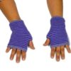 Alpaka Handschuhe Rayas Violett Modell 2