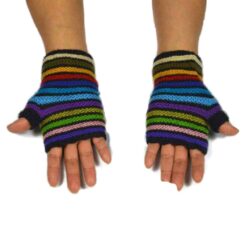 Alpaka Handschuhe Regenbogen Modell 7