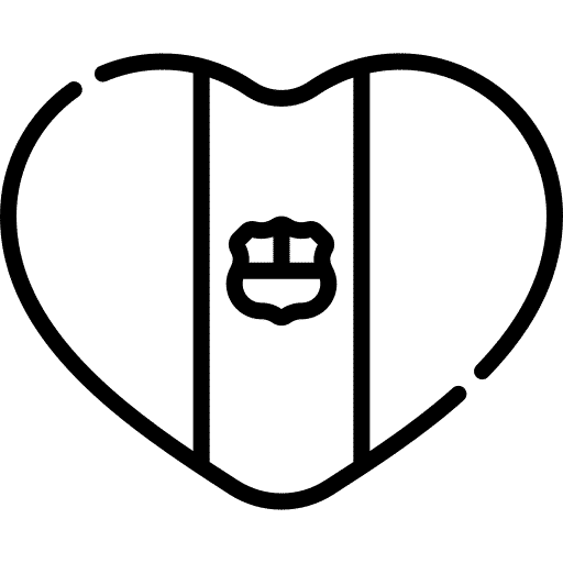Icon Herz Peru Flagge