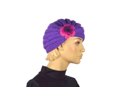 Alpaka Mütze Damen Violett