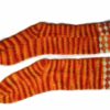 Streifen Socken orange