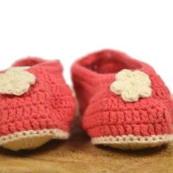 Babyschuhe aus Baumwolle rot