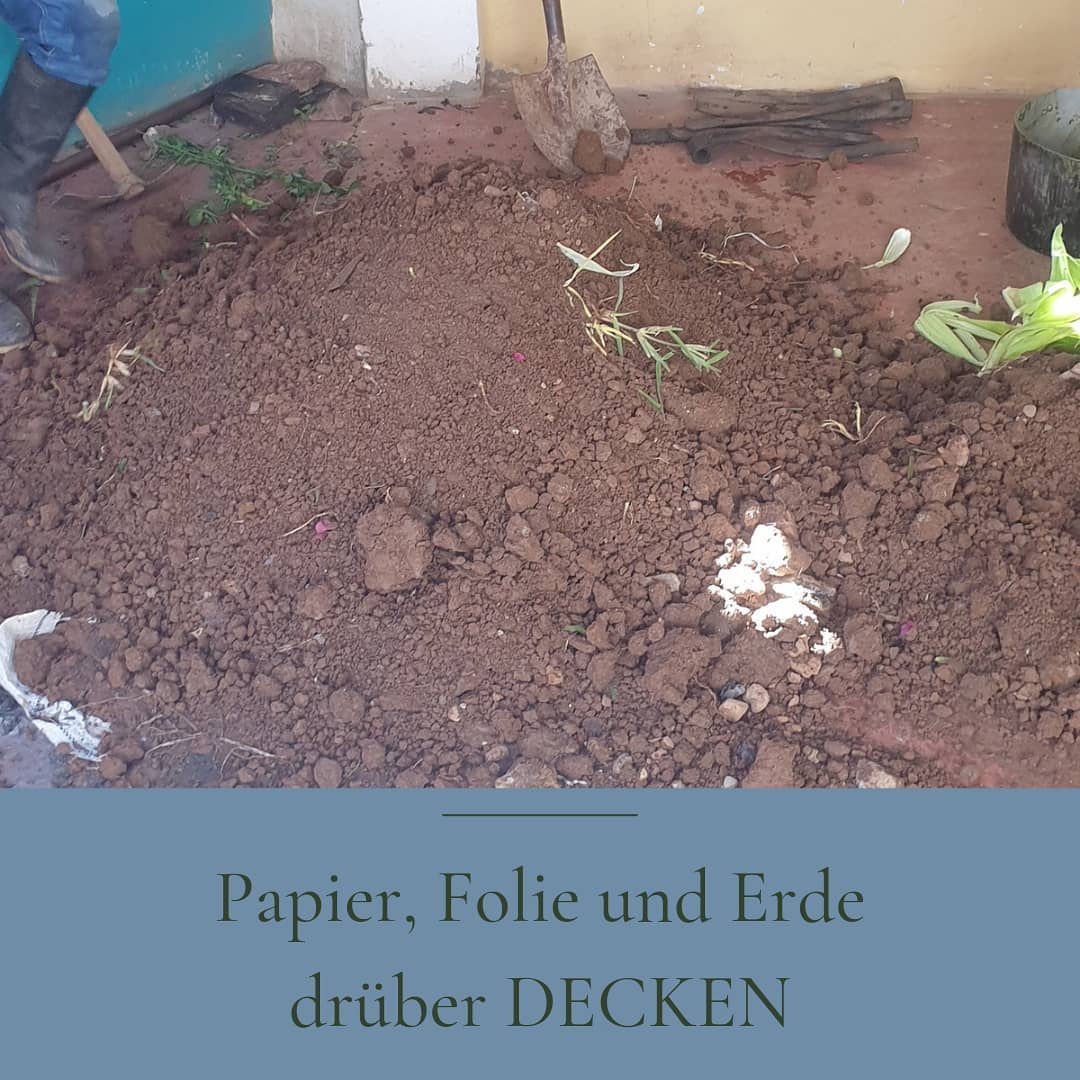 Pachamanca: Erde darüberlegen Pachamanca: Erde darüberlegen