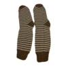Alpaka Socken Streifen braun